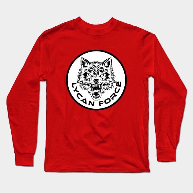 Lycan Force Werewolf Logo Design Long Sleeve T-Shirt by Logoids